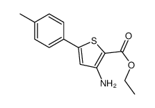 3-氨基-5-(对甲苯基)噻吩-2-羧酸乙酯结构式