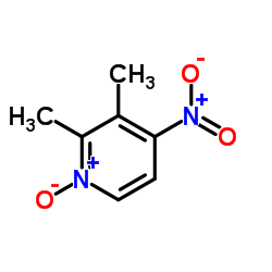2,3-二甲基-4-硝基吡啶-N-氧化物结构式