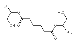 Hexanedioic acid,1,6-bis(1-methylpropyl) ester structure