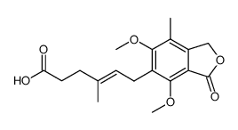 (E)-6-(1,3-Dihydro-4,6-dimethoxy-7-Methyl-3-oxo-5-isobenzofuranyl)-4-Methyl-4-hexenoic Acid Structure