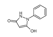 3-hydroxy-2-phenyl-1H-pyrazol-5-one结构式