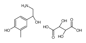 4-[(1R)-2-amino-1-hydroxyethyl]-2-methylphenol,(2R,3R)-2,3-dihydroxybutanedioic acid Structure