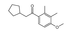 2-环戊基-1-(4-甲氧基-2,3-二甲基苯基)乙酮结构式