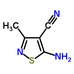 3-甲基-4-氰基-5-氨基异噻唑结构式