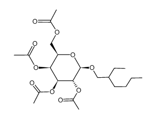 2-ethylhexyl 2,3,4,6-tetra-O-acetyl-β-D-galactopyranoside Structure