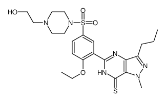 5-[2-ethoxy-5-[4-(2-hydroxyethyl)piperazin-1-yl]sulfonylphenyl]-1-methyl-3-propyl-4H-pyrazolo[4,3-d]pyrimidine-7-thione Structure