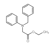 Glycine, N-phenyl-N-(phenylmethyl)-, ethylester Structure