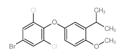 5-溴-1,3-二氯-2-(3-异丙基-4-甲氧基苯氧基)苯结构式