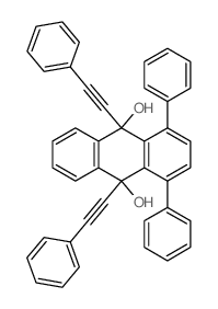 9,10-Anthracenediol,9,10-dihydro-1,4-diphenyl-9,10-bis(2-phenylethynyl)-结构式
