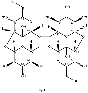 cyclotetraglucose monohydrate Structure