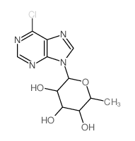 2-(6-chloropurin-9-yl)-6-methyl-oxane-3,4,5-triol结构式