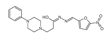 N-[(5-nitrofuran-2-yl)methylideneamino]-3-(4-phenylpiperazin-1-yl)propanamide结构式