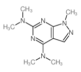 N,N,N,N,9-pentamethyl-2,4,8,9-tetrazabicyclo[4.3.0]nona-2,4,7,10-tetraene-3,5-diamine结构式