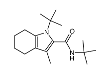 N,1-Bis(1,1-dimethylethyl)-4,5,6,7-tetrahydro-3-methyl-1H-indole-2-carboxamide Structure