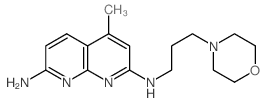 1,8-Naphthyridine-2,7-diamine,4-methyl-N2-[3-(4-morpholinyl)propyl]-结构式