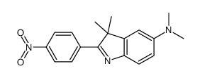 N,N,3,3-tetramethyl-2-(4-nitrophenyl)indol-5-amine结构式
