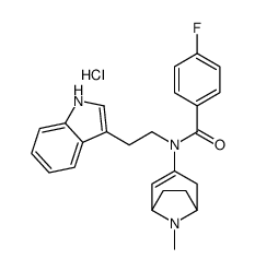 4-fluoro-N-[2-(1H-indol-3-yl)ethyl]-N-(8-methyl-8-azabicyclo[3.2.1]oct-3-en-3-yl)benzamide,hydrochloride Structure