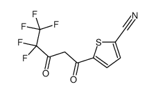 5-(4,4,5,5,5-pentafluoro-3-oxopentanoyl)thiophene-2-carbonitrile结构式
