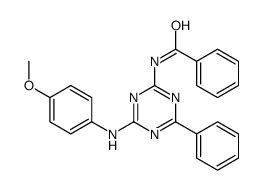 N-[4-(4-methoxyanilino)-6-phenyl-1,3,5-triazin-2-yl]benzamide Structure