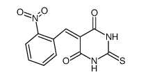 5-[(2'-nitrophenyl)methylidene]-2-thioxodihydropyrimidine-4,6(1H,5H)-dione结构式