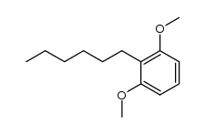 2-hexyl-1,3-dimethoxybenzene结构式