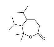 7,7-dimethyl-5,6-di(propan-2-yl)oxepan-2-one Structure