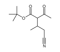 tert-butyl 2-acetyl-4-cyano-3-methylbutanoate Structure