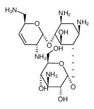(2S,3R,4S,5S,6R)-4-amino-2-(((1S,2S,3R,4S,6R)-4,6-diamino-3-(((2R,3R,6S)-3-amino-6-(aminomethyl)-3,6-dihydro-2H-pyran-2-yl)oxy)-2-hydroxycyclohexyl)oxy)-6-(hydroxymethyl)tetrahydro-2H-pyran-3,5-diol Structure