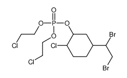 [2-chloro-5-(1,2-dibromoethyl)cyclohexyl] bis(2-chloroethyl) phosphate Structure