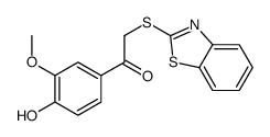 2-(1,3-benzothiazol-2-ylsulfanyl)-1-(4-hydroxy-3-methoxyphenyl)ethanone结构式