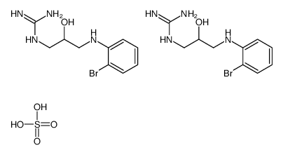 2-[3-(2-bromoanilino)-2-hydroxypropyl]guanidine,sulfuric acid Structure