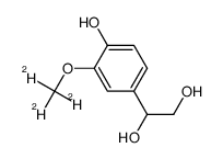 rac 4-羟基-3-甲氧基苯基乙二醇-d3结构式