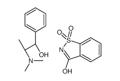 Benzenemethanol, α-[1-(dimethylamino)ethyl]-, (R*,S*)-(+-)-, compd. with 1,2-benzisothiazol-3(2H)-one 1,1-dioxide (1:1)结构式