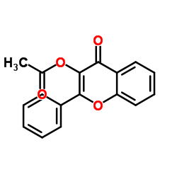 4-Oxo-2-phenyl-4H-chromen-3-yl acetate Structure