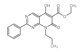 5-羟基-7-氧代-2-苯基-8-丙基-7,8-二氢吡啶并[2,3-d]嘧啶-6-羧酸乙酯结构式
