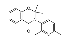 3-(2,6-dimethylpyridin-3-yl)-2,2-dimethyl-2,3-dihydro-4H-benzo[e][1,3]oxazin-4-one结构式