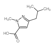 3-异丁基-1-甲基-1H-吡唑-5-羧酸结构式