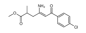 4-amino-6-(4-chlorophenyl)-2-methyl-6-oxo-hex-4-enoic acid methyl ester Structure