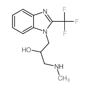 1-Methylamino-3-(2-trifluoromethyl-benzoimidazol-1-yl)-propan-2-ol结构式