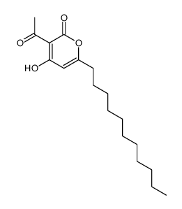 3-acetyl-4-hydroxy-6-undecyl-2H-pyran-2-one结构式