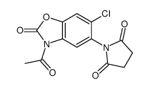1-(3-acetyl-6-chloro-2-oxo-1,3-benzoxazol-5-yl)pyrrolidine-2,5-dione Structure