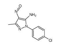 2-(4-chlorophenyl)-5-methyl-4-nitrosopyrazol-3-amine结构式