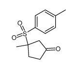 3-methyl-3-((4-methylphenyl)sulfonyl)cyclopentanone结构式