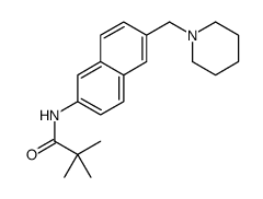 2,2-二甲基-n-[6-(1-哌啶基甲基)-2-萘]丙酰胺结构式