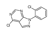 4-氯-1-(2-氯苯基)-1H-吡唑并[3,4-d]嘧啶结构式