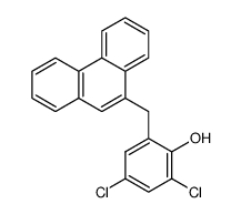 2,4-dichloro-6-[9]phenanthrylmethyl-phenol结构式