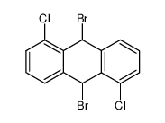 9,10-dibromo-1,5-dichloro-9,10-dihydro-anthracene Structure