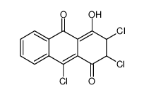 2,3,9-trichloro-4-hydroxy-2,3-dihydro-anthracene-1,10-dione Structure