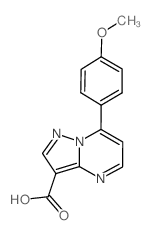 7-(4-甲氧基-苯基)-吡唑并[1,5-a]嘧啶-3-羧酸结构式