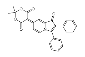 2,2-dimethyl-5-(1-oxo-2,3-diphenylindolizin-7(1H)-ylidene)-1,3-dioxane-4,6-dione结构式